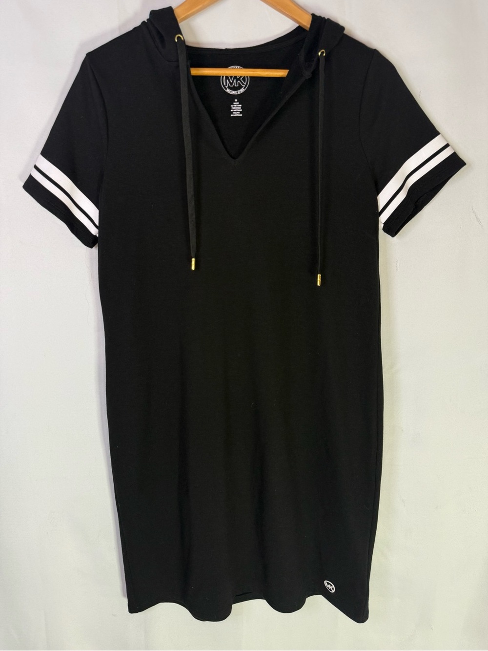 Michael Kors - Black & White Sporty Hooded T-Shirt Dress NWOT - Size M
